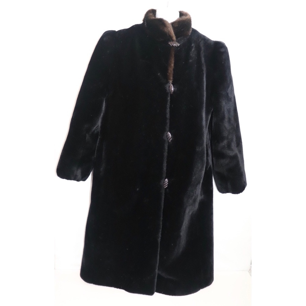 Vintage Borgazia Faux Fur Coat Size 10